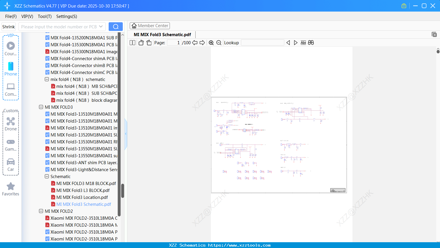Xiaomi MI MIX Fold3 Schematic